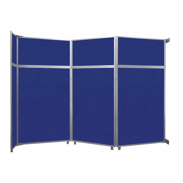 Operable Wall Folding Room Divider 11'9" x 8'5-1/4" Royal Blue Fabric